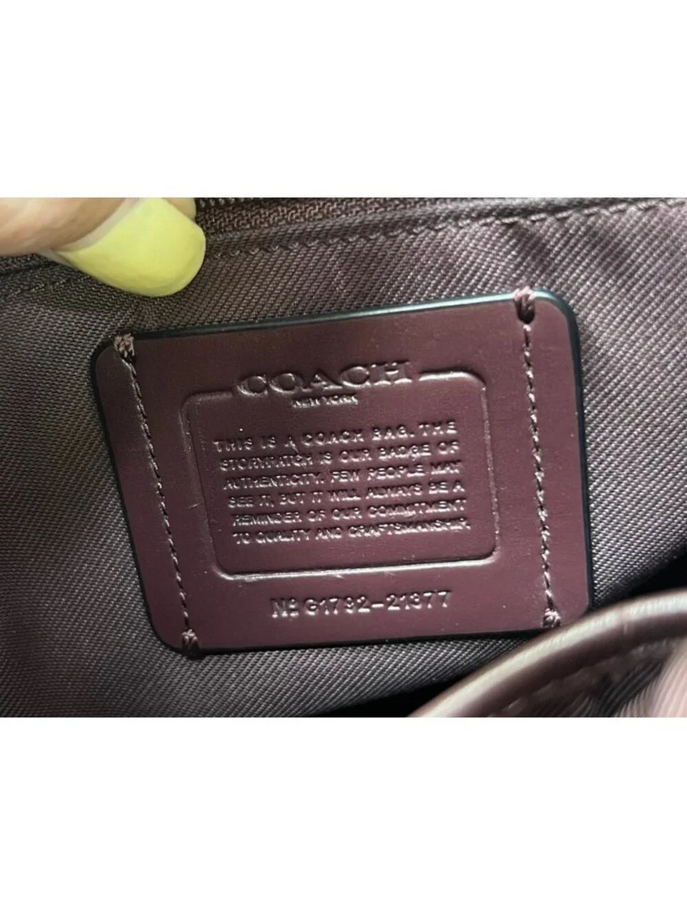 Coach Dufflette Mahogany Brown Pebbled Leather Shoulder/Crossbody Bag